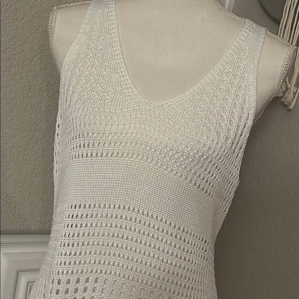 CUPSHE White Crochet Coverup NWT - Picture 4 of 9